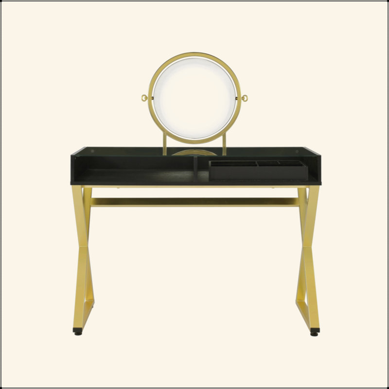 Vanity Desk W/Mirror & Jewelry Tray