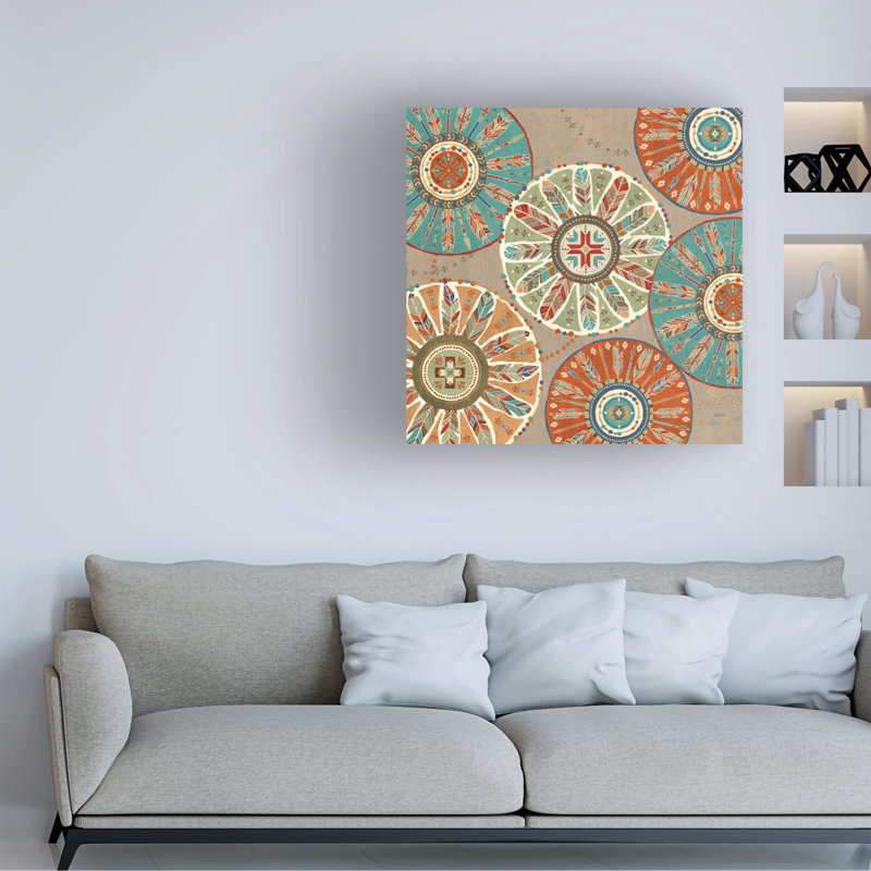 «Southwest at Heart douzième carré» par Véronique Charron - impression sur toile tendue, H 24 po x l 24 po x P 2 po