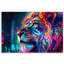 Neon Animal Lion Ai - Wrapped Canvas Print-969159878