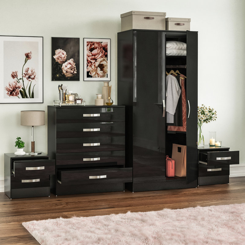 Arkadij Piece Bedroom Set, Black