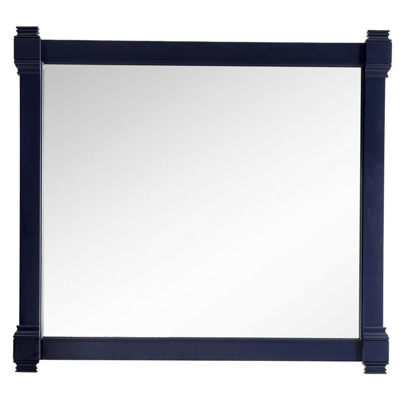 Brittany Flat Beveled Wall Mirror, 39.25" x 22", Victory Blue