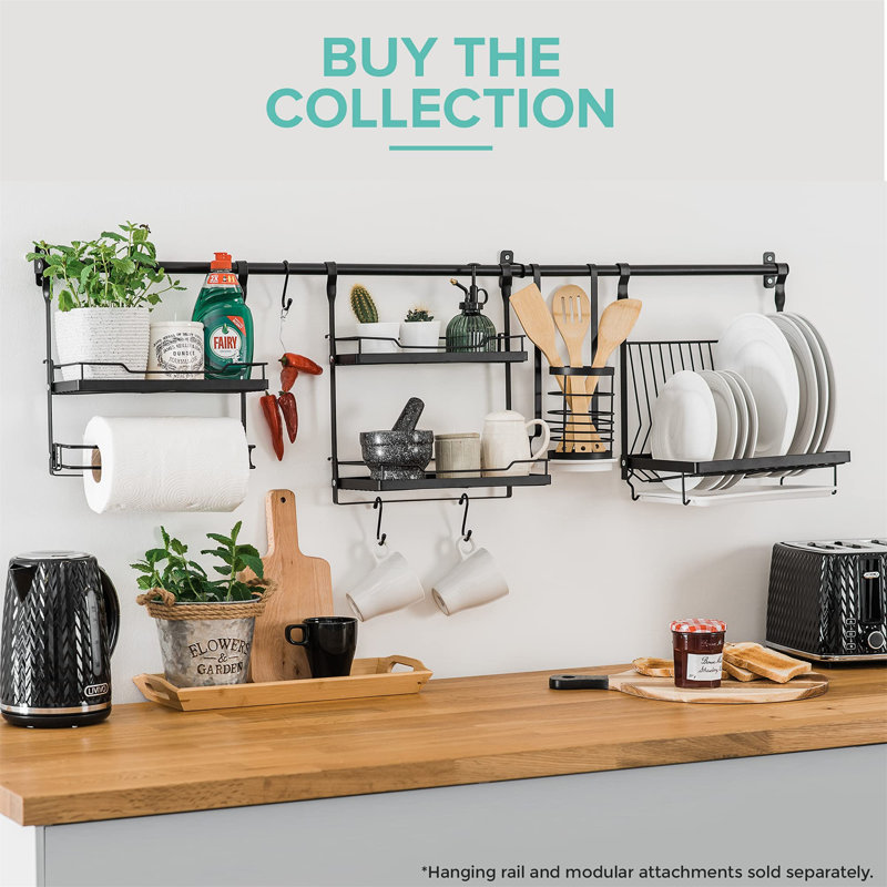 Wall Spice Rack, Black