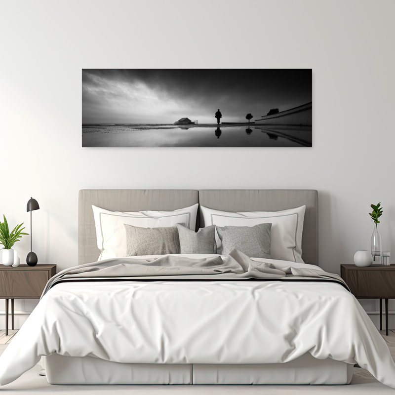 Solitary Beach Reflection by Paulo Nogueira - Wrapped Canvas Panoramic Print, 50.8 cm H x 152.4 cm W
