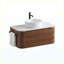 Meuble-lavabo mural 36 po en noyer avec lavabo, porte-serviettes gratuit, lavabo en céramique blanc pré-assemblé-480184963-480184965