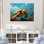 «Classic Art Représentation of A Turtles Coastal Life» sur toile