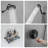 Black Round Single-Handle Three-Spray Shower Head With Round High-Pressure Shower Faucet (Including Valve)-116728683
