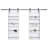 Four Shelf Double Primed Sliding Barn Door With Mounting Hardware Kit（Bookshelf Style）-101365211