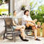  Banc de patio double pouvant servir de causeuse avec structure en acier thermolaqué pour la cour, le jardin ou le porche Veronica-2093935703