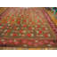 Tapis antique antique grand motif crocheté rose