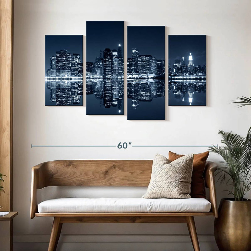Horizon urbain de Sirci à New York, H 32 po x l 52 po