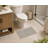 Checkered Absorbent Non-Skid Rectangular Toilet Mat