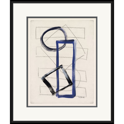 Abstract Shapes In Blue 7 Giclee Print