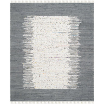 Annia Hand Woven Cotton Solid Colour Rug