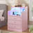 Nightstand With Charging Station And Led Lights,night Stand With Hutch,bedside Table With Drawers,modern End Side Table For Bedroom-268560130
