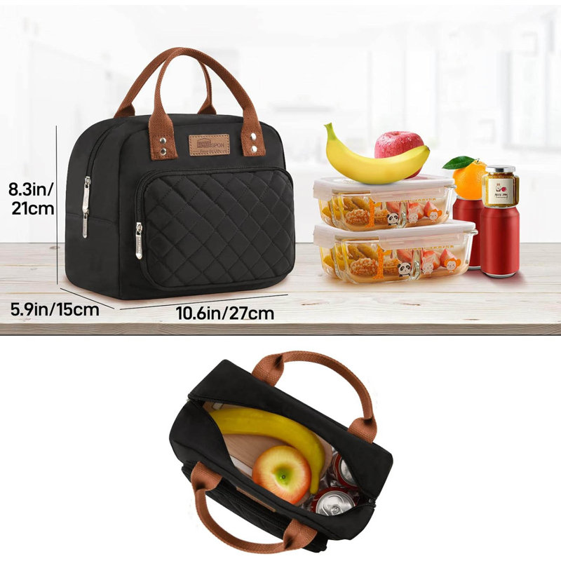 Insulated Lunch Bag, Black