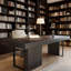 Bureau italien de couleur fumée minimaliste italien-1843431476