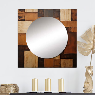 Sedbergh - Bronze Brilliance Symetry I Abstract Shapes Large Square Mirror Wall Decor For Bedroom