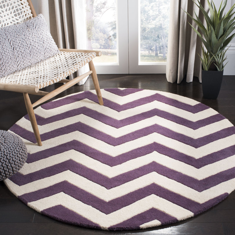 Tapis en laine touffeté à la main Teresita Chatham, Rond 9 pi