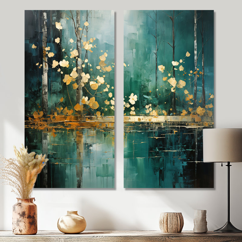 Décoration murale forêt audacieuse «Bold Forest Emerald II», 20" H x 24" W, Wrapped Canvas, Does Not Apply