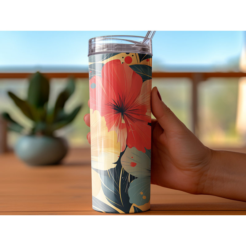 Choose Handmade Tumblers 591ml Vacuum Insulated Stainless Steel (18/8) Travel Tumbler with Straw