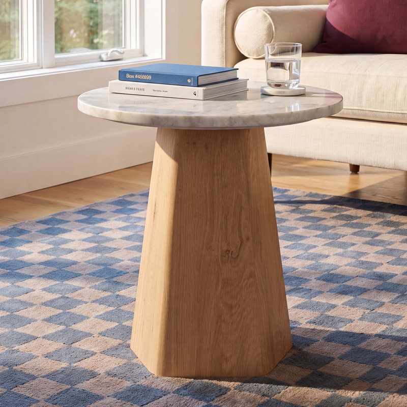 Arlin Marble Top End Table