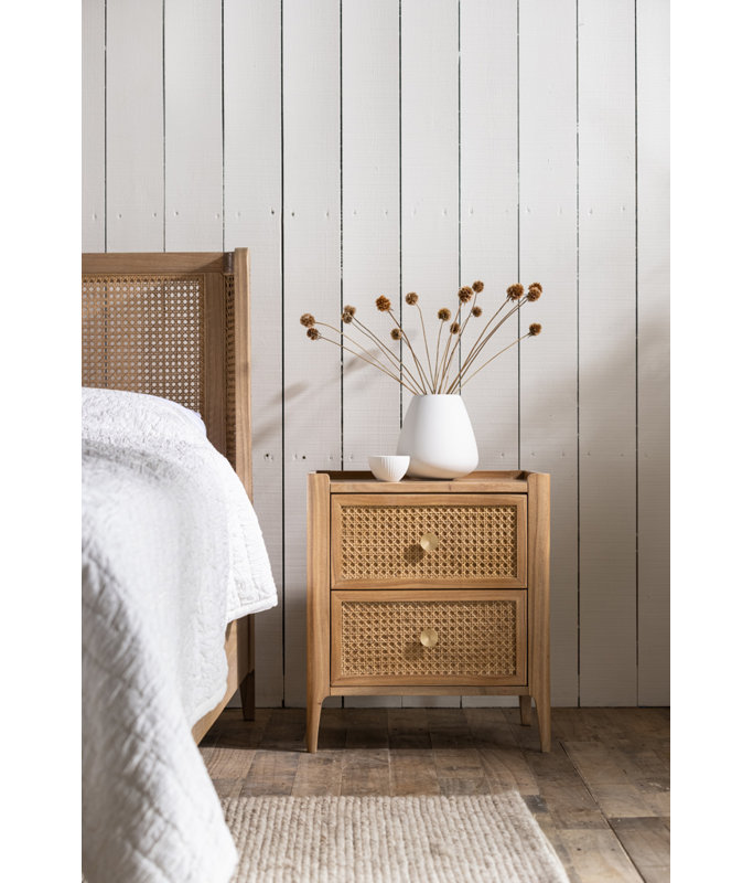 Amilyn 51.6cm W Solid Wood Bedside Table