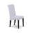 5 Piece Dinette Set Includes a Rectangle Dining Table with Butterfly Leaf and 4 Grey Linen Fabric Parson Dining Room Chairs, Black-1791519113-1791519118-1791519116