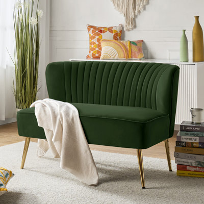 Euclid 47" Velvet 2-Seat Armless Loveseat