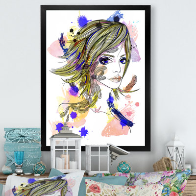 Portrait d'une fille grunge - reproduction sur toile