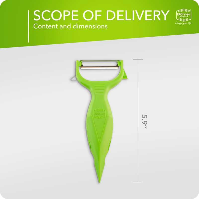 Éplucheur de légumes / fruits Borner 6 en 1, vert, Vert