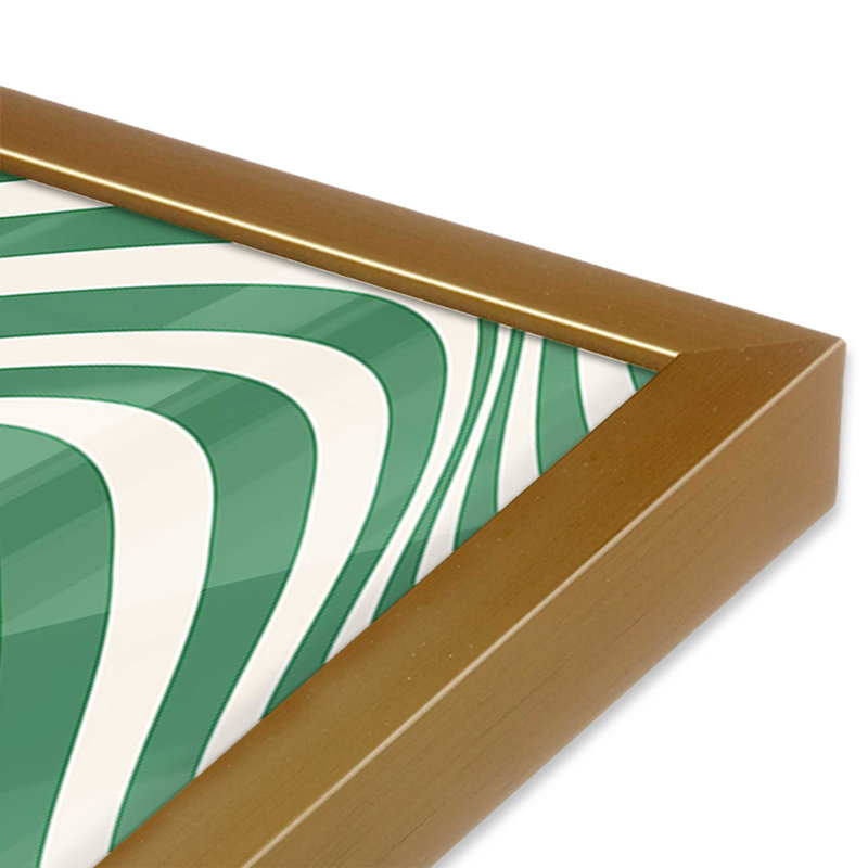 Bauhaus Curves in Motion, Cadre simple en or poli, H 25,25 po x l 19,25 po