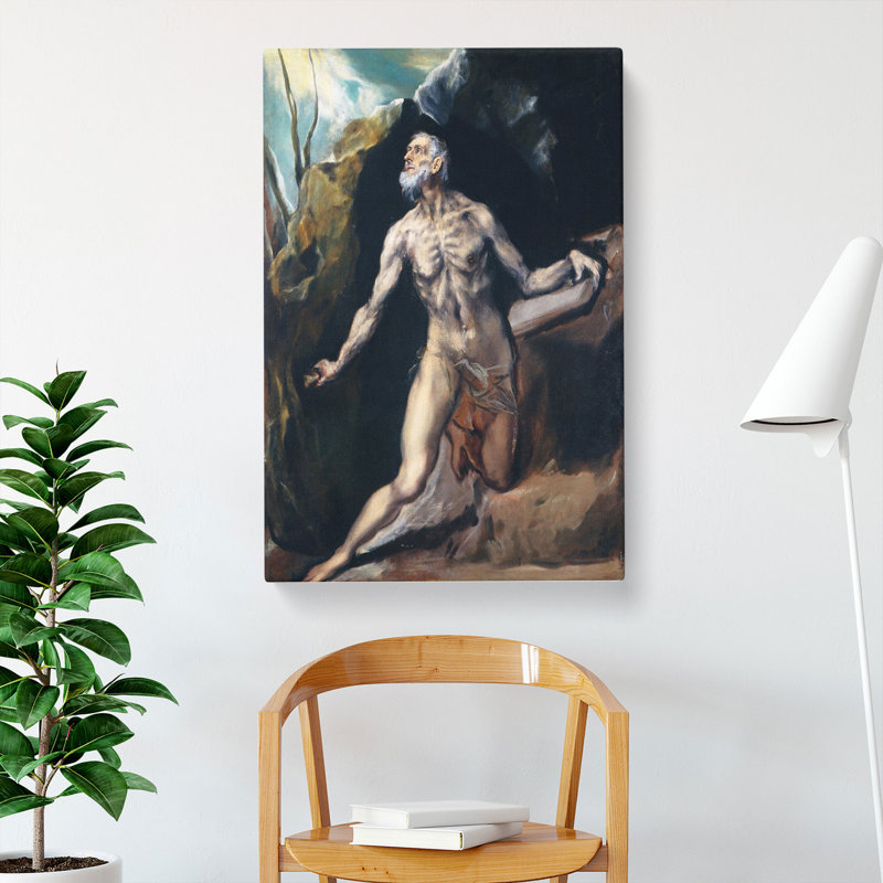 Saint Jerome by - Wrapped Canvas Painting, 60cm H x 40cm W x 3cm D