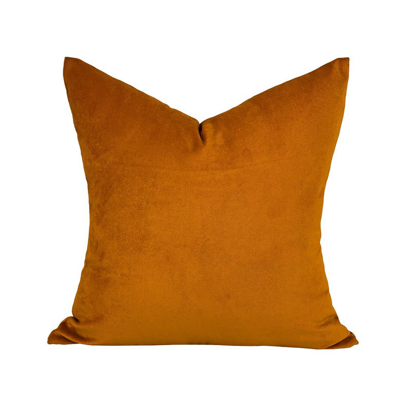 Matte Velvet Cushion Cover - 1 Pc, 56cm x 56cm, Orange