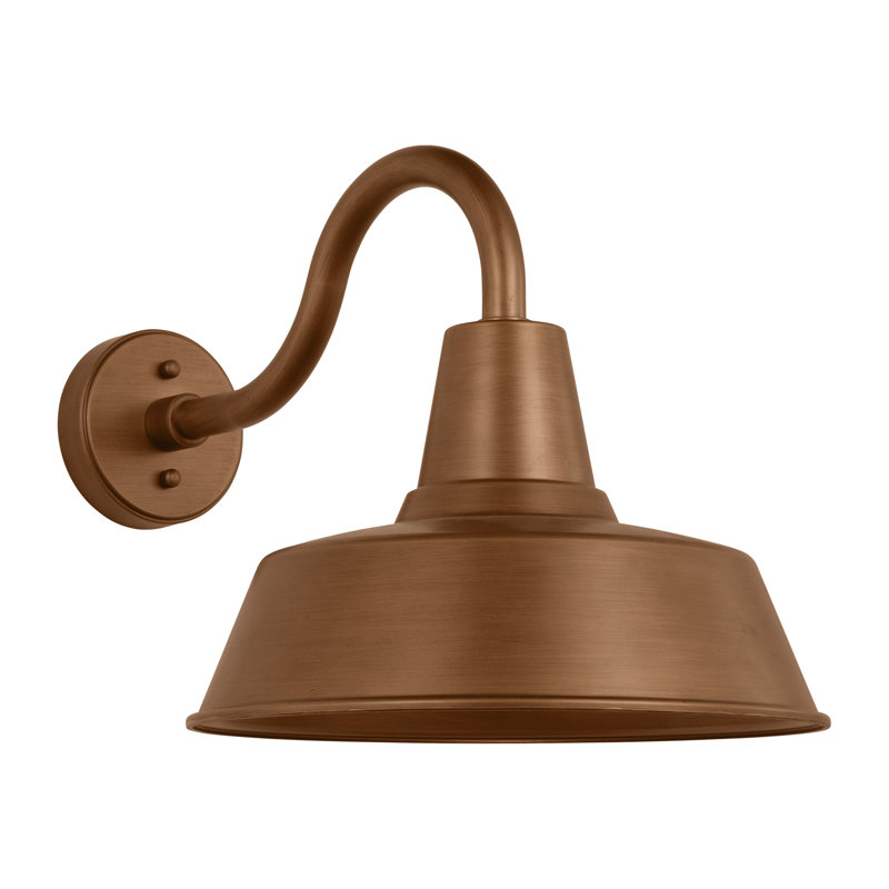 1 - Light Armed Sconce, Natural Copper, Yes, 13.5" H x 14" W x 21.13" D