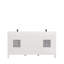 Ensemble de meuble-lavabo double en bois massif l 72 po x P 22 po Houston II avec rangement discret et plateau en pierre reconstituée-246166790-246166789