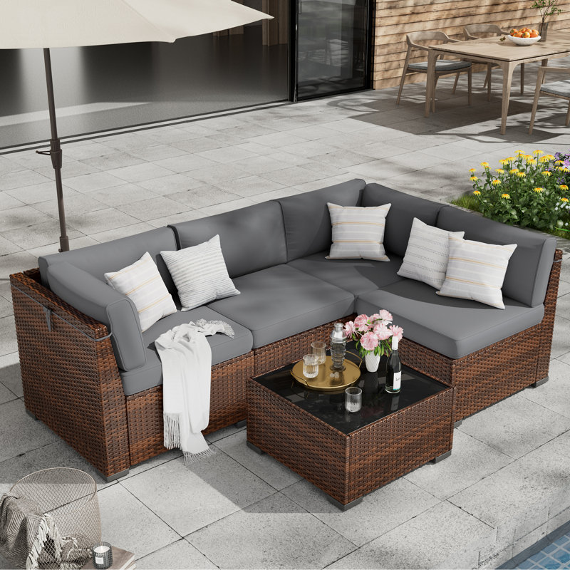Waldman 4 - Person Outdoor Seating Group with Cushions