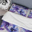 Ensemble de housse de couette à motif floral Purple And Blue Ikat Whimsy-1283683417