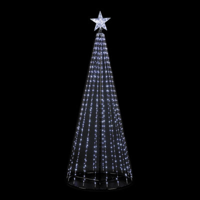 182Cm H Slender Bright White Christmas Tree with 573 LED Lights