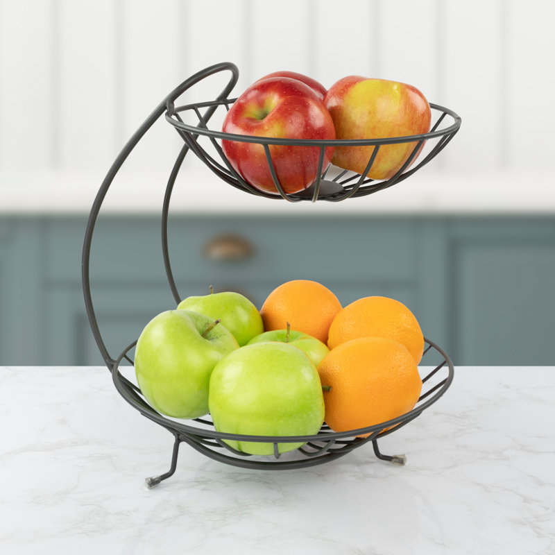 Enia Fruit Basket, Industrial Gray