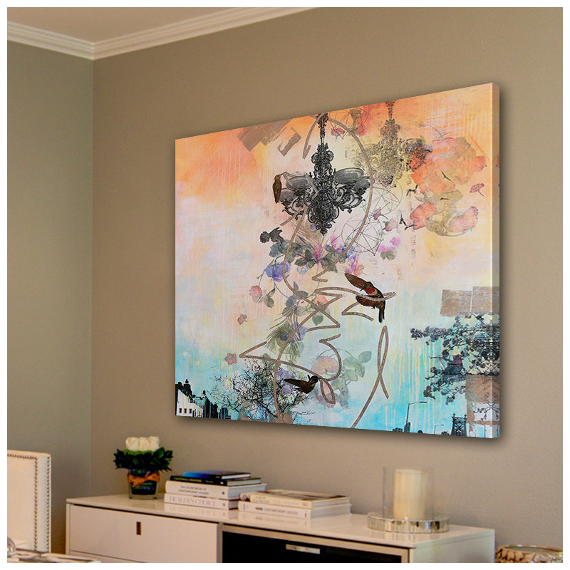 Chandelier by Tracy Silva Barbosa - Wrapped Canvas Painting, 81cm H x 81cm W