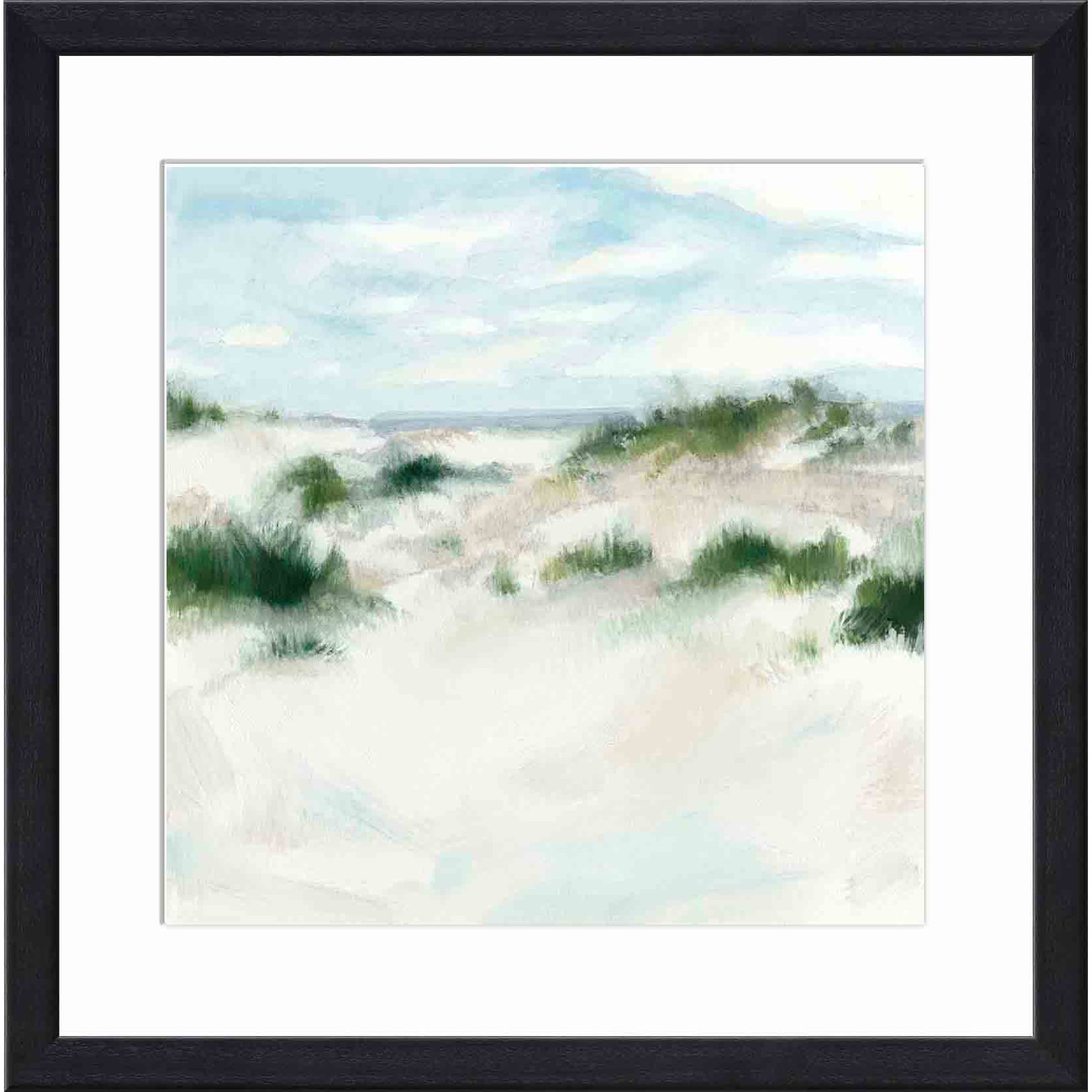 White Sands I by Megan Meagher, 34.09" H x 34.09" W x 1.1" D, Black