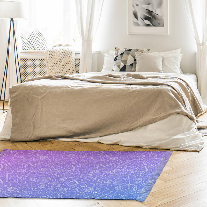 Tapis bleu/mauve à rpg dégradé Mcguigan, Non