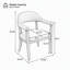 Chaises de salle à manger rembourrées confortables avec accoudoirs, ensemble de 2, pour une utilisation polyvalente et peu encombrante-133488393