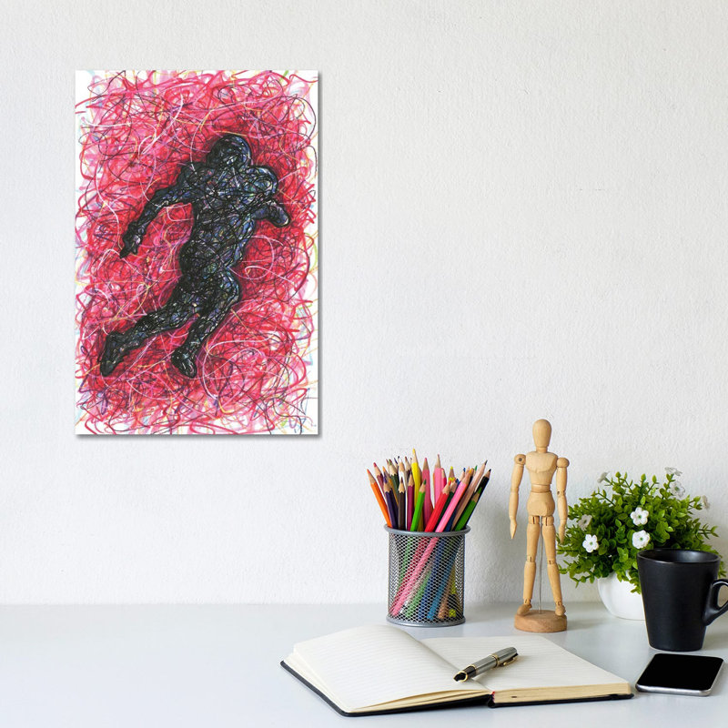 Football Running Back by Kitslam - Gallery-Wrapped Canvas Giclée on Canvas, No Frame, 20.32 cm H x 30.48 cm W