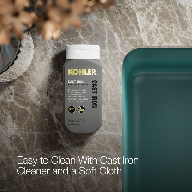 IronTones® Kohler 27" L x 18.75" W Dual Mount Kitchen Sink, Teal