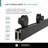 54'' W X 80'' H Double Sliding Frameless Shower Door, Black-116988785