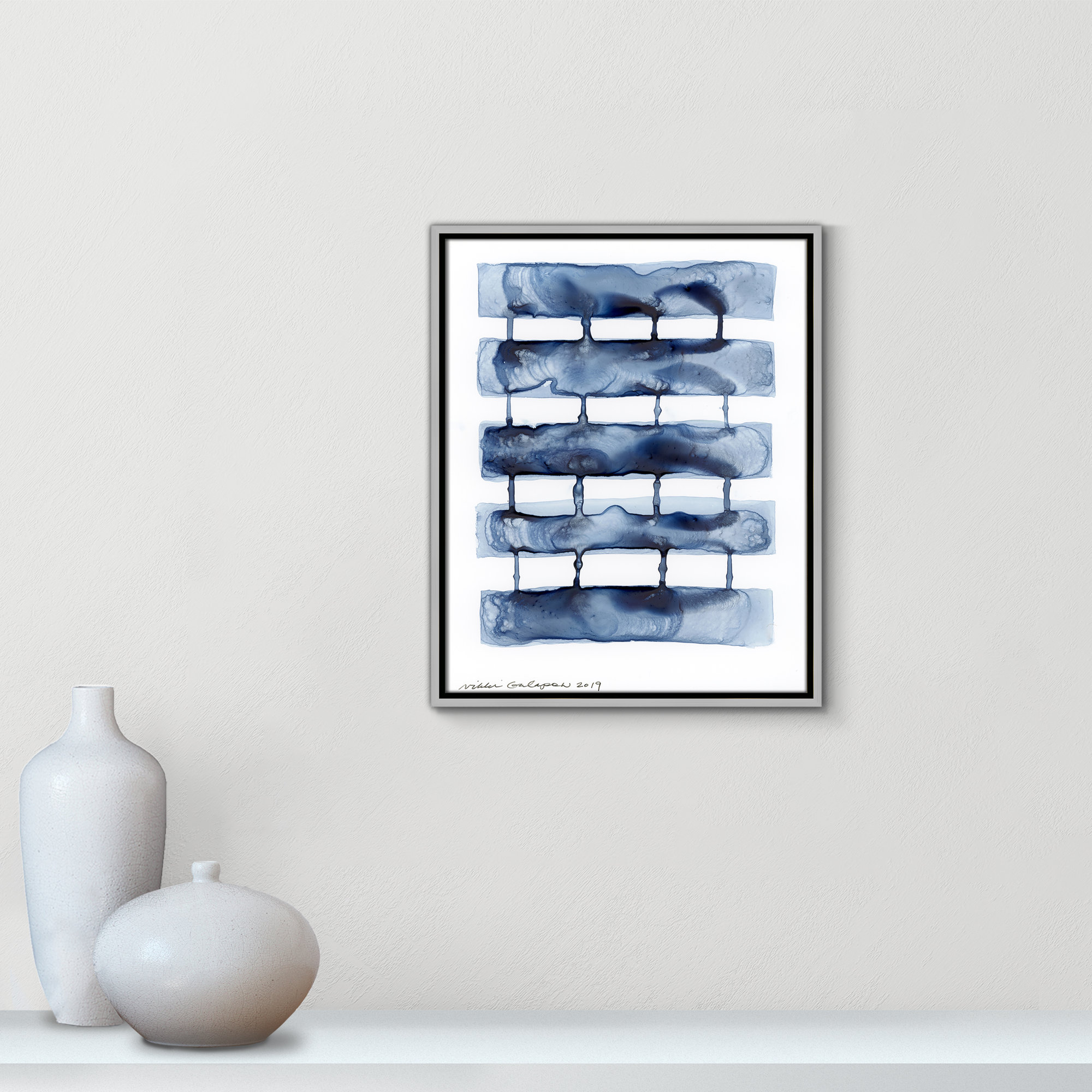 Stitched Together I by Nikki Galapon - Solid Wood Rectangle Print Single Piece Item on Canvas, 21.5" H x 17.5" W x 2" D