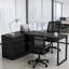 Bureau en L pour bureau à domicile avec bureau rétractable, 3 tiroirs et 2 tablettes, en métal de haute qualité, configuration réversible en coin de 40,03 pouces de profondeur, largeur du produit 17,55