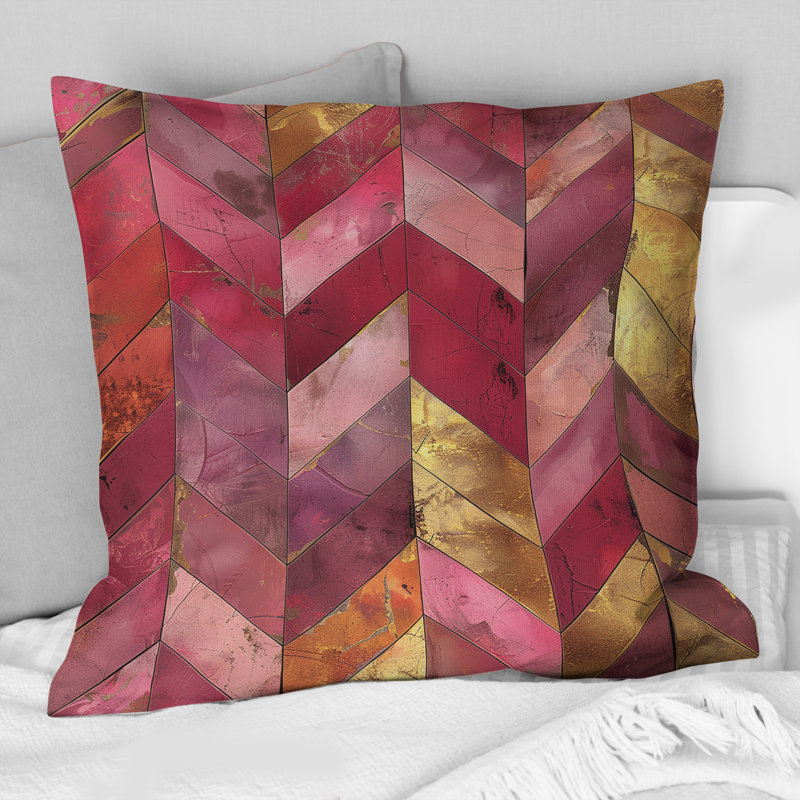 Coussin Chevron, H 16 po x l 16 po