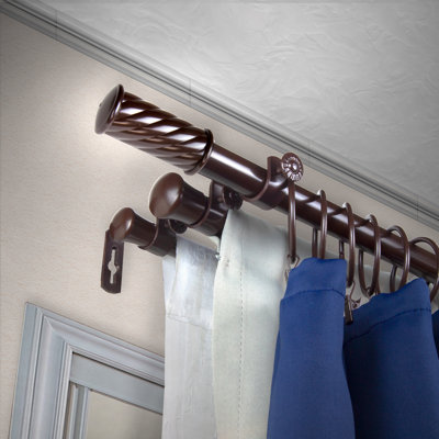 Cadwall Steel Adjustable Triple Curtain Rod